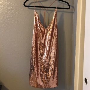 - Short mini sequence dress